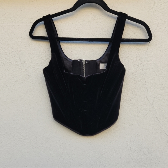 House of CB Flaminia Velvet Corset Top - Picture 2 of 7